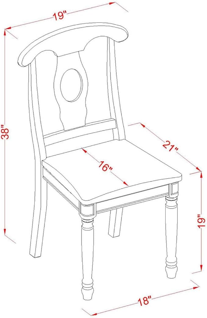 East West Furniture KEC-BLK-LC Kenley Dining Room Chairs - Image 3
