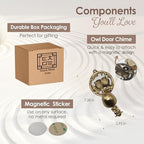 Solid Brass Shopkeepers Bell for Door Opening – Handmade in Korea – Feng Shui Wealth Chime for Business Entry & Home Decor – Housewarming Gift (Gold Owl) - Image 2