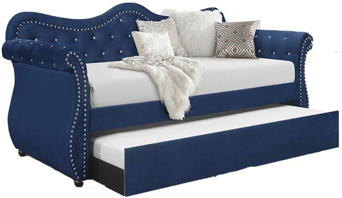 Modern Luxury Upholstery Crystal Tufted Trundle - Image 4