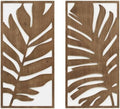 Madison Park Wall Décor for Living Room - Birch Botanical Two-Tone, Home Accent Modern Kitchen Dining Decoration, Ready to Hang 2-Piece Wood Panel Set for Bedroom, 16"W x 32"H, Monstera by MADISONPARK