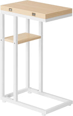 HOOBRO Foldable End Table, C Shaped Side Table by HOOBRO