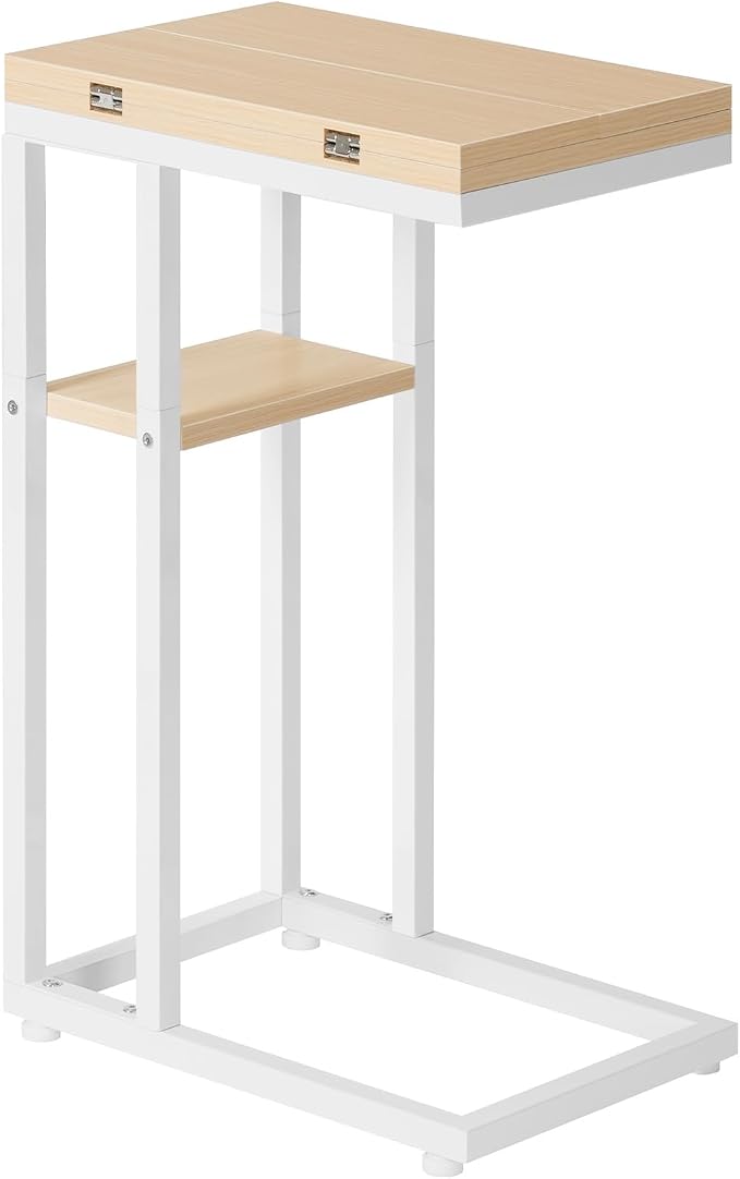 HOOBRO Foldable End Table, C Shaped Side Table by HOOBRO