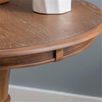 Pemberly Row Round Wood Accent Table, 26.5" High, Rustic Natural Finish - Image 7