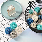 Wicker Ball Orbs,Dark Blue, Sky Blue, Gray, White,2.8'',2.4'',2'',1.6'' - Image 4