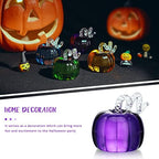 Purple Crystal Pumpkin Figurine Glass Sculpture Thanksgiving Fall Decor - Image 5