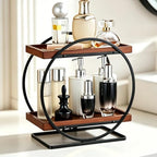 2-Tier Bathroom Counter Organizer, Wooden Perfume Organizer Dresser by YIWANFW