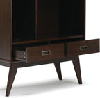 SIMPLIHOME Draper 35 inch Mid-Century Modern Bookcase and Storage Unit in - Image 7