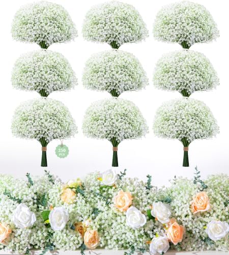 250Pcs Babys Breath Artificial Flowers Bulk-Fake Babys Breath Flowers by YOGJKI