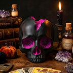 Black and Purple Resin Skull Figurine Statue. Good Gifts for Skull Lovers - Image 6