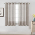 H.VERSAILTEX Linen Curtains Nickel Grommet Natural Linen Semi-Sheer Curtains 2 by HVERSAILTEX