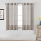 H.VERSAILTEX Linen Curtains Nickel Grommet Natural Linen Semi-Sheer Curtains 2 by HVERSAILTEX