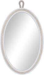 Oval Mirrors for Wall Decor Small White Nautical Rope Mirror Hanging Decorative - Image 7