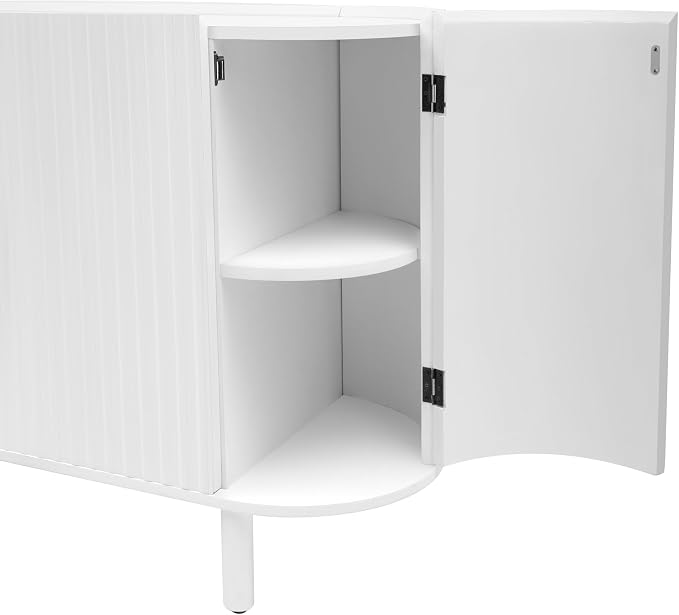 Curved Design Light Luxury Swith Adjustable Shelves, Suitable - Image 8
