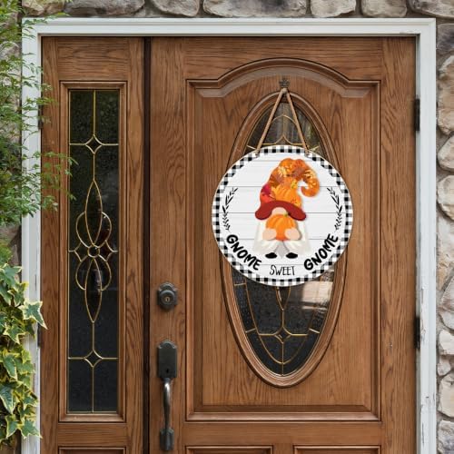 Interchangeable Gnome Welcome Door Sign Fall Halloween Decoration - Image 4