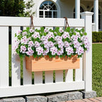 Artificial Geraniums for Outdoors, 8 Stems 17.7 Inch Pinkish White Faux Geranium Bush Fake Flowers UV Resistant Fall Porch Patio Garden Planter Window Box Indoor Decor, Pot Not Included - Image 6