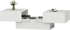 HedoAjim White Marble Coffee Table - Image 7