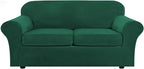 H.VERSAILTEX Real Velvet Plush 3 Piece Stretch Sofa Covers Couch Covers by HVERSAILTEX