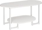 HOOBRO Coffee Table for Living Room, Oval Small Coffee Table - Image 9
