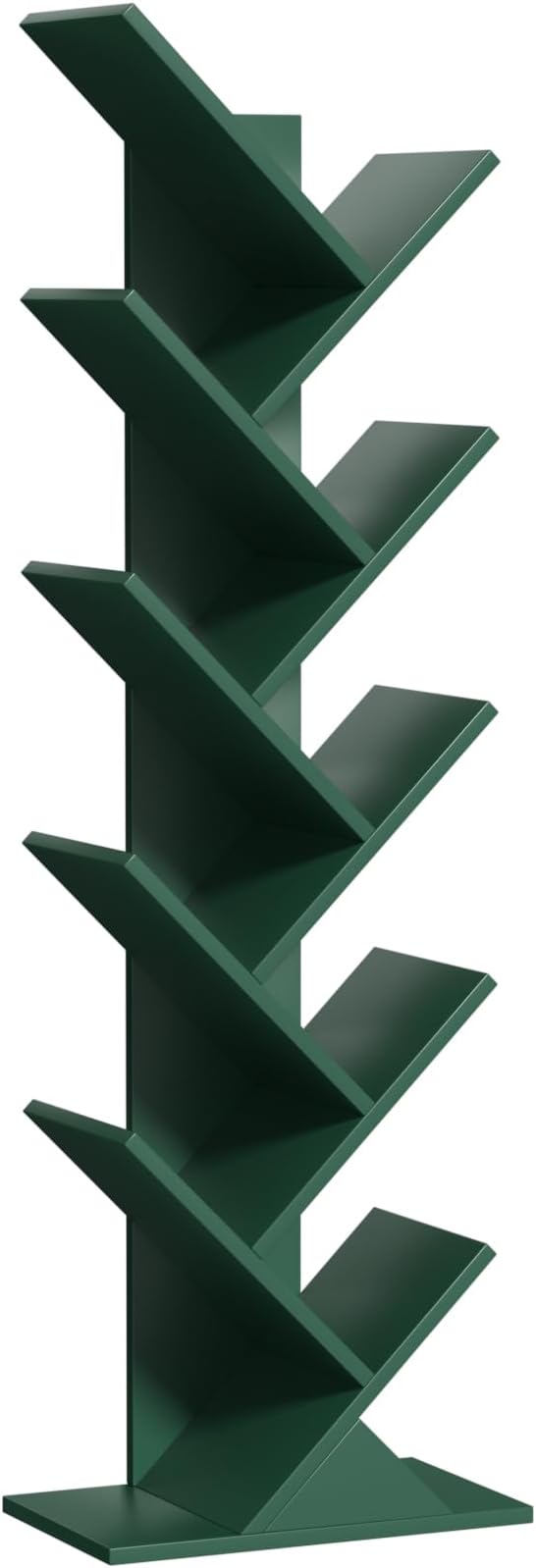 SHEEPAM 10 Tier Tree Book Shelf, Floor Standing Wood Bookshelf - Image 8