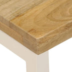 Solid Mango Wood Coffee Table 39.4"x19.7"x13.8" Rectangular Accent Table - Image 8