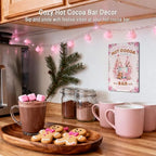 Pink Gingerbread Christmas Hot Cocoa Bar Sign Kitchen Decor - Image 2