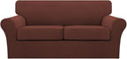 Turquoize 3 Piece Sofa Covers for 2 Cushion Couch Sofa Slipcover Soft Couch by Turquoize