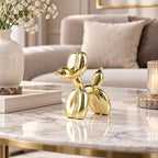Gold Balloon Dog Decor,Gold Room Decors,Balloon Animal Preppy Room Shelf Decor,Cute Statue Home Decors,Bedroom Modern Sculpture Desk Decoration,Golden Decorations Figurines - Image 2
