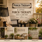 Porch Therapy Session in Progress Metal Sign, 16” x 4”, Vintage Rustic Front Porch Decor, Farmhouse Outdoor Metal Wall Sign for Porch, Patio, Entryway & Porch Decorations - Image 3