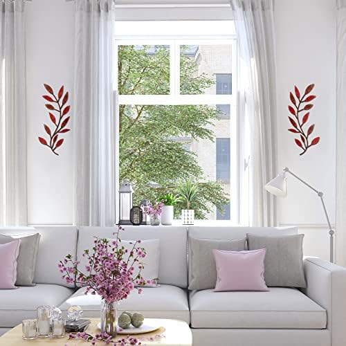 Zhengmy 2 Pcs Metal Leaf Wall Art Vine Branch Decor,Autumn Color - Image 6
