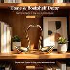 2‑Pack Solid Brass Swan Figurines,Brass Animals Figurine Decorative,Vintage Mini Metal Swan Statue, Romantic Decorative Sculpture for Desktop Bookshelf Mantel, Collectible Gift (2.2" H ×1.77" W) - Image 5