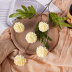 Mixed 10 Pcs Artificial Pompon Mum Set-8 Chrysanthemum & 2 White Daisy, Yellow Silk Faux Flower for Vase Fall Floral Arrangements Wedding Centerpiece DIY Home Indoor Outdoor Decor (No Vase) - Image 4