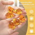 6 Pcs Mini Yellow Glass Duck Figurines Collectible Desk Decor - Image 5
