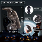 Natural Silver Obsidian Raven Statue,2 Inch Mystical Crow Sculpture Gothic Home Decor, Spiritual Totem Art Healing Crystal Figurine Witchy Altar Decor Dark Academia Collectible - Image 2
