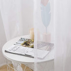MIULEE 2 Panels White Sheer Curtains - Image 5