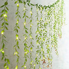Artificial Hanging Vines, 10 Pack Fake Ivy Weeping Willow Greenery Leaves Plastic Plants Faux Garland Vine UV Resistant for Indoor Outdoor Garden Door Wall Baskets Wedding Party Decoration - Red - Image 4