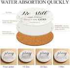 Christian Gift Home Decor Ceramic Scripture Bible Verses Coasters Set of 6 - Image 3