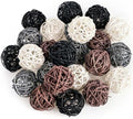 DomeStar 24PCS Brown Decorative Balls for Bowl Centerpiece, 2 Inch Rattan by DOMESTAR