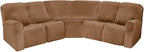 LightInTheBox 7-Piece Velvet Stretch Reclining Couch Covers 5 Seats Corner Sofa by LTLIGHTS