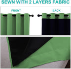 NICETOWN 100% Blackout Window Curtain Panels, Forest Green, 2 Pieces, 42-inch - Image 5