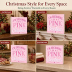 Pink Christmas Decor I'm Dreaming of A Pink Christmas Wood Box Sign - Image 6