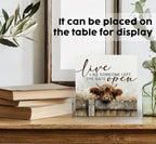 Highland Cow Decor Sign - Farmhouse Western Animal Office Kitchen Bedroom Decor, Rustic Farm Live Like Someone Left The Gate Open Signs, Highland Cow Gifts For Women 8x8 - Image 3