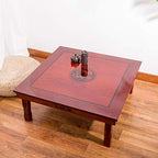 DAMEDAI Square 80X80cm Korean Floor Table Folding Legs Luxury Antique Home - Image 2