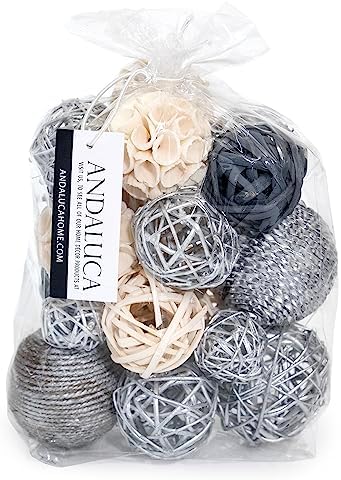ANDALUCA Decorative Balls Orbs Bag (Silver) by ANDALUCA