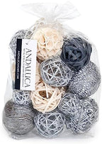 ANDALUCA Decorative Balls Orbs Bag (Silver) by ANDALUCA