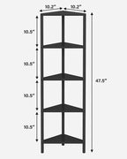 TUTOTAK Corner Shelf, 5-Tier Corner Bookshelf - Image 2