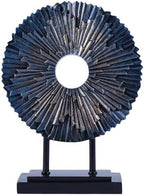 Minimalist Round Statue Above Cabinet Decor Kitchen, Modern Decorative Sculpture Home Decorations for Living Room Coffee Table, Office Decor Items, Center Pieces Decoration (Blue) by CECKQUE