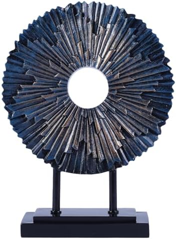 Minimalist Round Statue Above Cabinet Decor Kitchen, Modern Decorative Sculpture Home Decorations for Living Room Coffee Table, Office Decor Items, Center Pieces Decoration (Blue) by CECKQUE