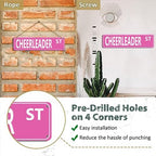 Retro Style Pink "CHEERLEADER" Street Metal Tin Sign, 16x4 inches, Perfect for Home, Dorm, or Dance Room Decor, Unique Squad Accessory (B73) - Image 3