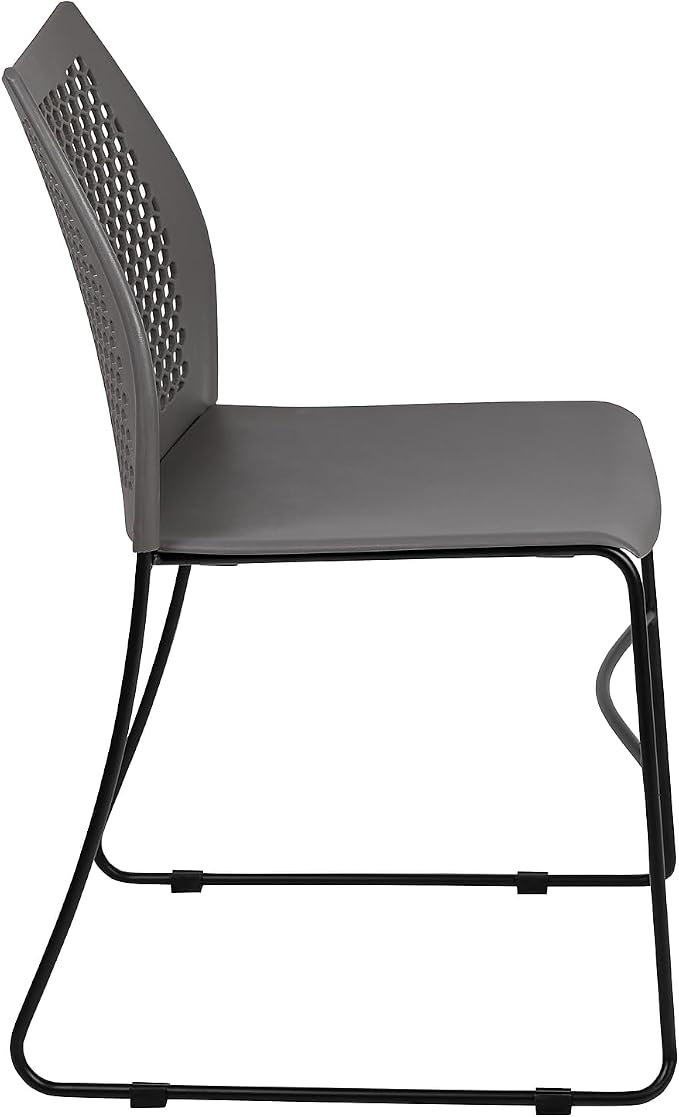 Flash Furniture HERCULES Series 661 lb. Capacity Gray Stack Chair - Image 8