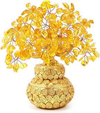 Feng Shui Citrine Multicolor Crytal Money Tree Bonsai with Chinese Decoration for Luck and Wealth by BWINKA